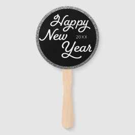 Silver Glamour Silvester Foto Prop Hand Fan Fächer