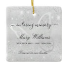 Silver glitter butterfly memorial
