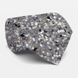 Silver Glitter Sparkles Wedding Krawatte