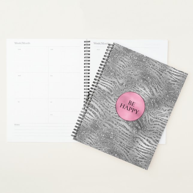 Silver Glitz Zebra Print Planer (Anzeige)