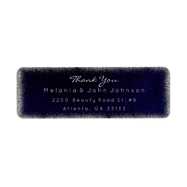 Silver Glitzer Blue Navy Vielen Dank UAWG Delici (Vorne)