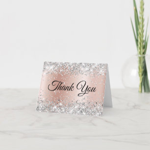 Silver Glitzer Blush Shimmer Glanz Vielen Dank Karte