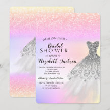 Silver Glitzer Bokeh Dress Ombre Brautparty