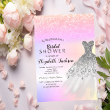 Silver Glitzer Bokeh Dress Ombre Brautparty