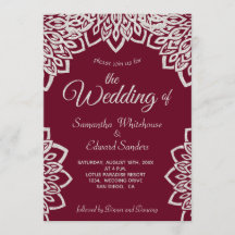 Silver Glitzer Burgundy Elegante Wedding