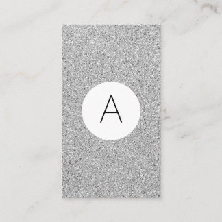 Silver Glitzer Business Card Eleganter Chic Visitenkarte