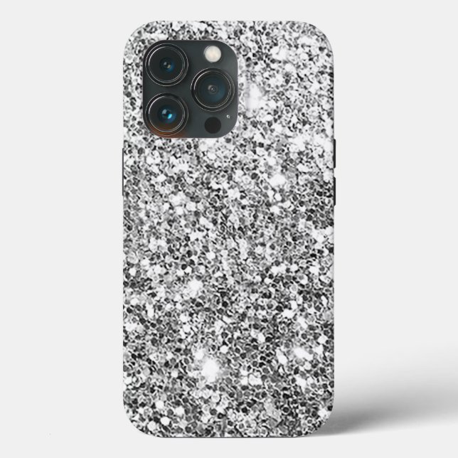 Silver Glitzer Case-Mate iPhone Hülle (Rückseite)