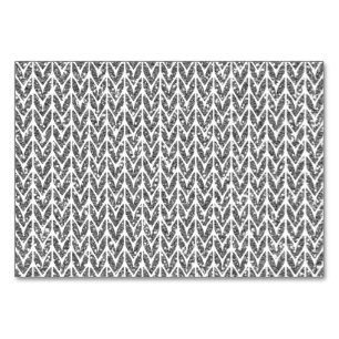 Silver Glitzer Chevrons Strick Muster drucken Tischnummer