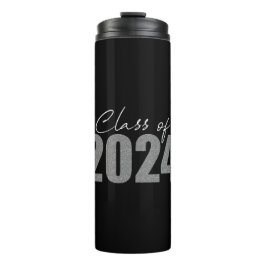 Silver Glitzer Class of 2024 Thermosbecher
