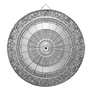 Silver Glitzer Dartboard Dartscheibe