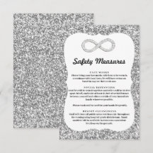 Silver Glitzer Diamond Unendliche Sicherheitsmaßna