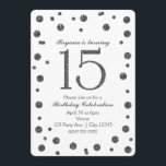 Silver Glitzer Dots Sweet 15 Geburtstagsparty Einladung<br><div class="desc">Silver Glitzer Dots Sweet 15 Geburtstagsparty Einladungen.</div>