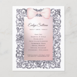 Silver Glitzer Frame Rosa Bug Flyer