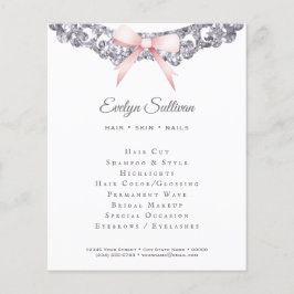 Silver Glitzer Frame Rosa Bug Flyer