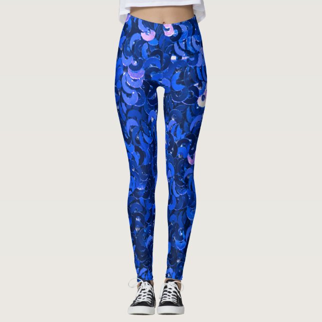 Silver Glitzer Glam Leggings (Vorderseite)