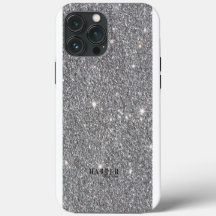 Silver Glitzer Gradient Individuelle Name