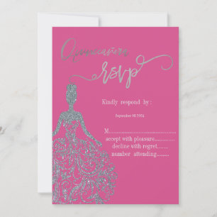Silver Glitzer Kleid Fuschia UAWG Einladung