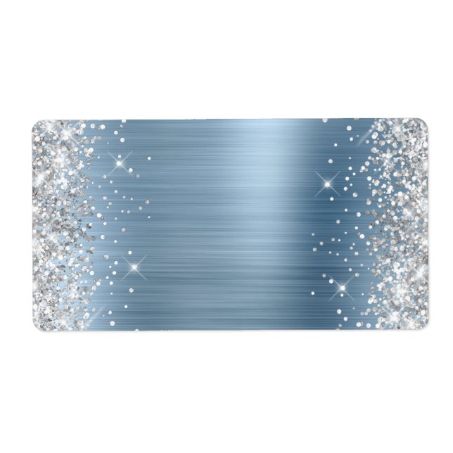 Silver Glitzer Light Blue Foil (Vorne)