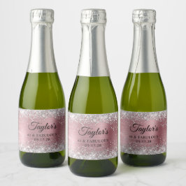 Silver Glitzer Light Pink Foil 40 & Fabulous