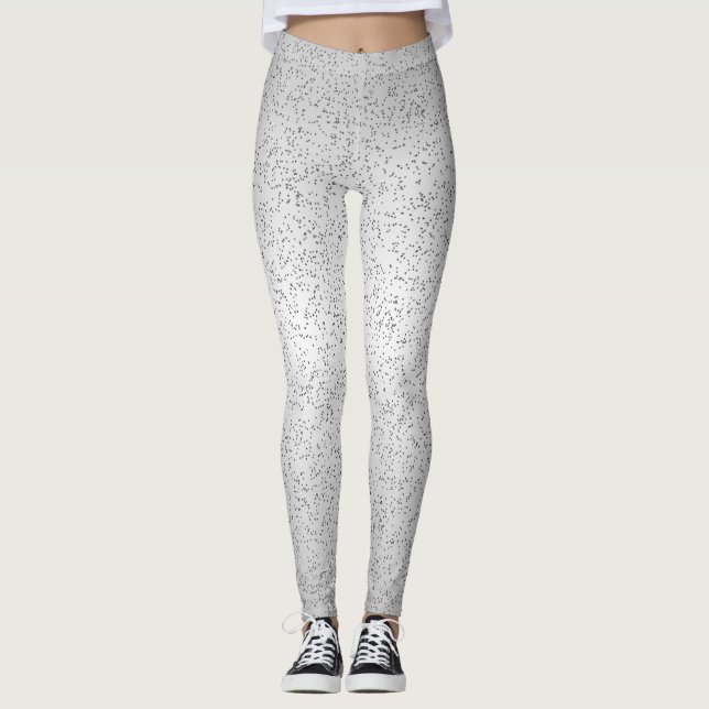 Silver Glitzer Look Leggings (Vorderseite)