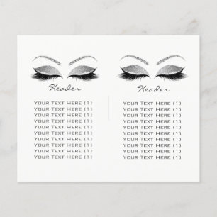 Silver Glitzer Makeup Eye Lash Preisinformationen Flyer