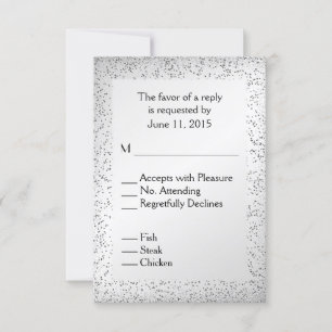 Silver Glitzer Menu UAWG RSVP Karte