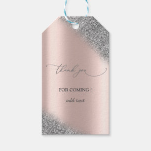 Silver Glitzer Ombre Rose Gold Wedding Geschenkanhänger