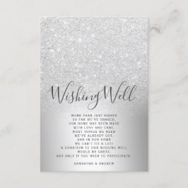 Silver Glitzer ombre wünscht gute Hochzeit Begleitkarte
