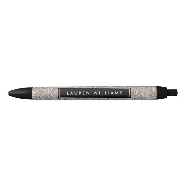 Silver Glitzer Personalisiert Pen Kugelschreiber (Vorderseite)