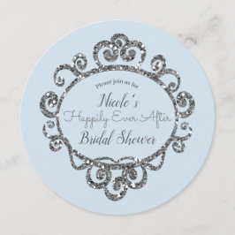 Silver Glitzer Princess Party Brautparty Einladung