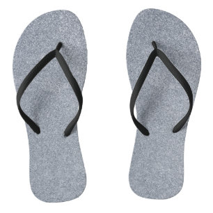 Silver Glitzer Print Metallic Wedding Bräutigam Flip Flops