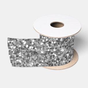 Silver Glitzer Ribbon Satinband