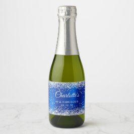 Silver Glitzer Royal Blue Foil 40 & Fabulous