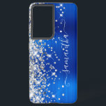 Silver Glitzer Royal Blue Foil Girly Signature Samsung Galaxy Hülle<br><div class="desc">Girly Imitate glitzern silber Glitzer Highlights auf der links Kante gepaart mit einem königsblauen gebürsteten Metal-Folie Digital Art Design. Die zeitgenössische, mädchenhafte Unterschrift besticht durch einen eleganten Schriftart mit dekorativen Schwänzen in vertikaler Form. Passen Sie die Stile des Schriftartes an oder verschieben Sie die glitzernden Grafiken, um Ihre eigene Telefonanlage...</div>