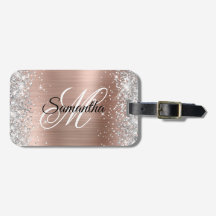 Silver Glitzer Shiny Rose Gold Imitate Fossil