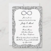 Silver Glitzer Silver Infinity Engagement Party