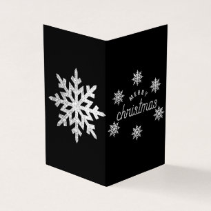 Silver Glitzer Snowflake Weihnachtskarten