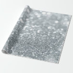 Silver Glitzer Sparkle Bokeh Glamour Chic Geschenkpapier<br><div class="desc">Schleifpapier</div>