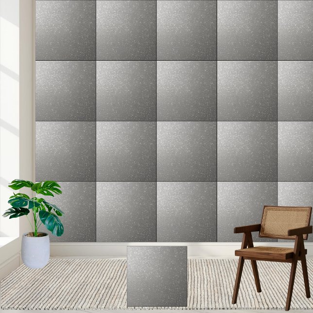 Silver Glitzer Sprinkle Dekorative Keramik Tile Fliese (Silver Glitter Sprinkle Decorative Ceramic Tile)