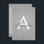 Silver Glitzer Sweet 16 Save the Date Einladung<br><div class="desc">Silver Sparkle Glitzer 16 . Geburtstag Monogram Name und Initial Save the Date Geburtstagsparty Einladung. Diese Einladung ist perfekt für die Sparkle Glitzer Sweet 16 Geburtstagsparty,  die stilvoll feiern möchte.</div>