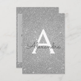 Silver Glitzer Sweet 16 Save the Date Einladung