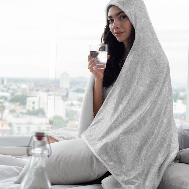 Silver Glitzer Texture White Sparkling Shiny Fleecedecke (Von Creator hochgeladen)