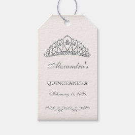Silver Glitzer Tiara custom Quinceanera Geschenkanhänger