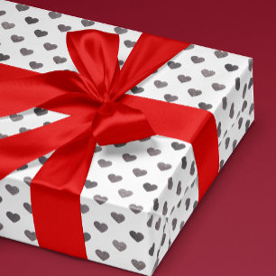 Silver Glitzer Tiny Heart Gemustert Wrapping Paper Geschenkpapier