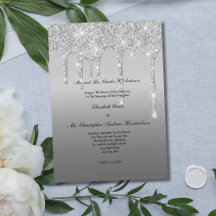 Silver Glitzer Tropfen Trendy Elegante Moderne Hoc