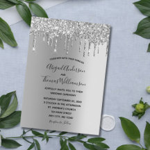 Silver Glitzer Tropfen Trendy Elegante Moderne Hoc