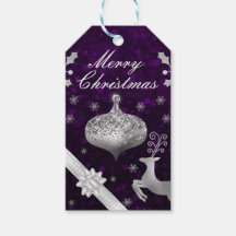 Silver Glitzer Weihnachtsbauble und Ribbon