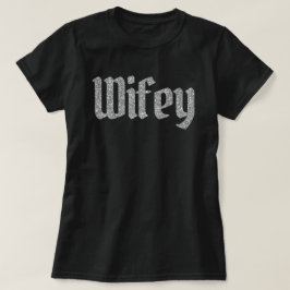 Silver Glitzer Wifey T-Shirt