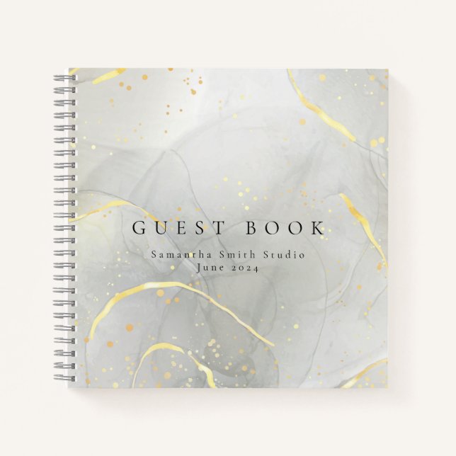 Silver Gold Artist Gästebuch für Kunstausstellung Notizbuch (Vorderseite)
