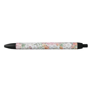 Silver Gold Black Leopard Print Pink Blume Kugelschreiber